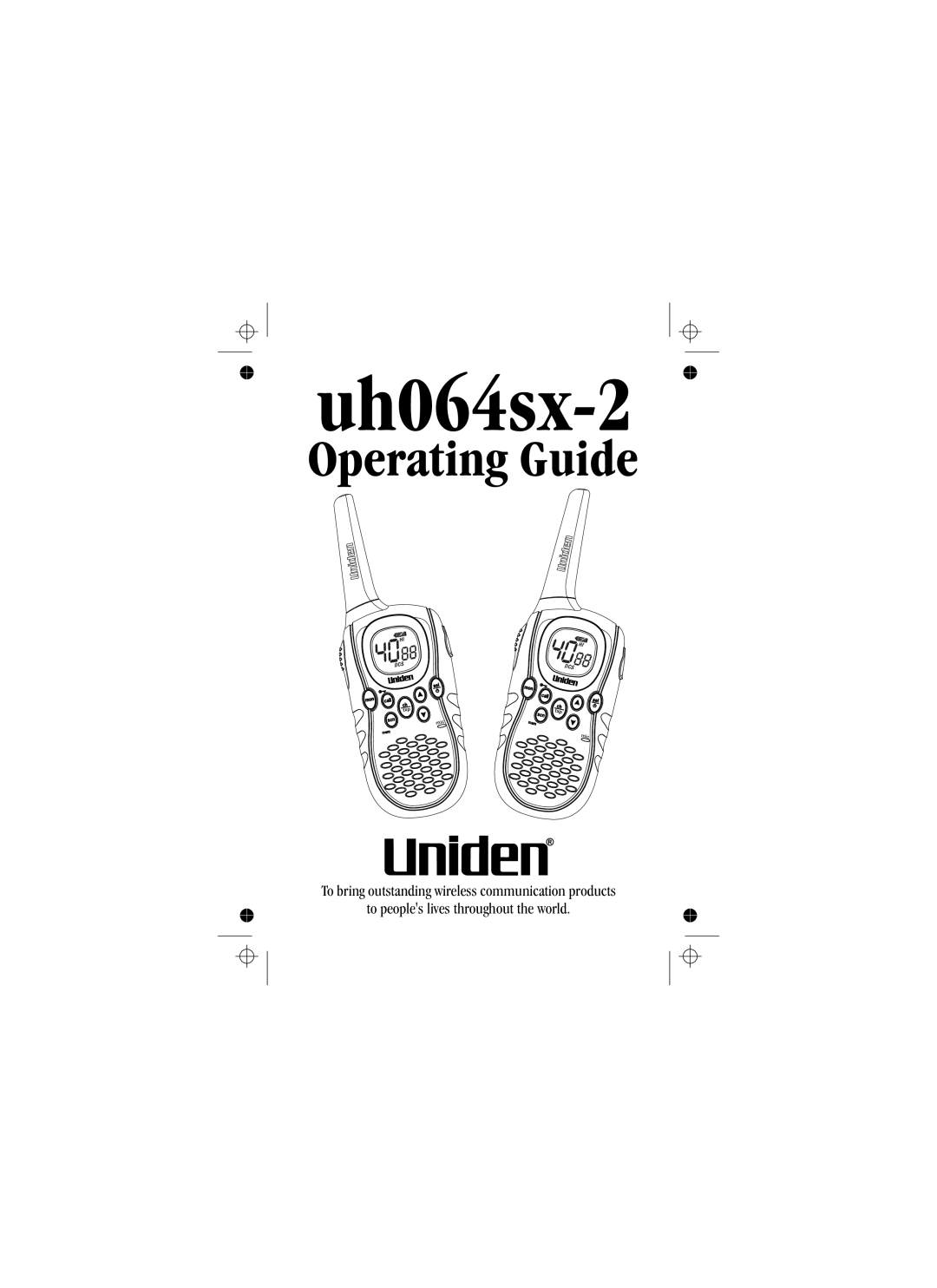 Uniden UH088sx manual Uh064sx-2 