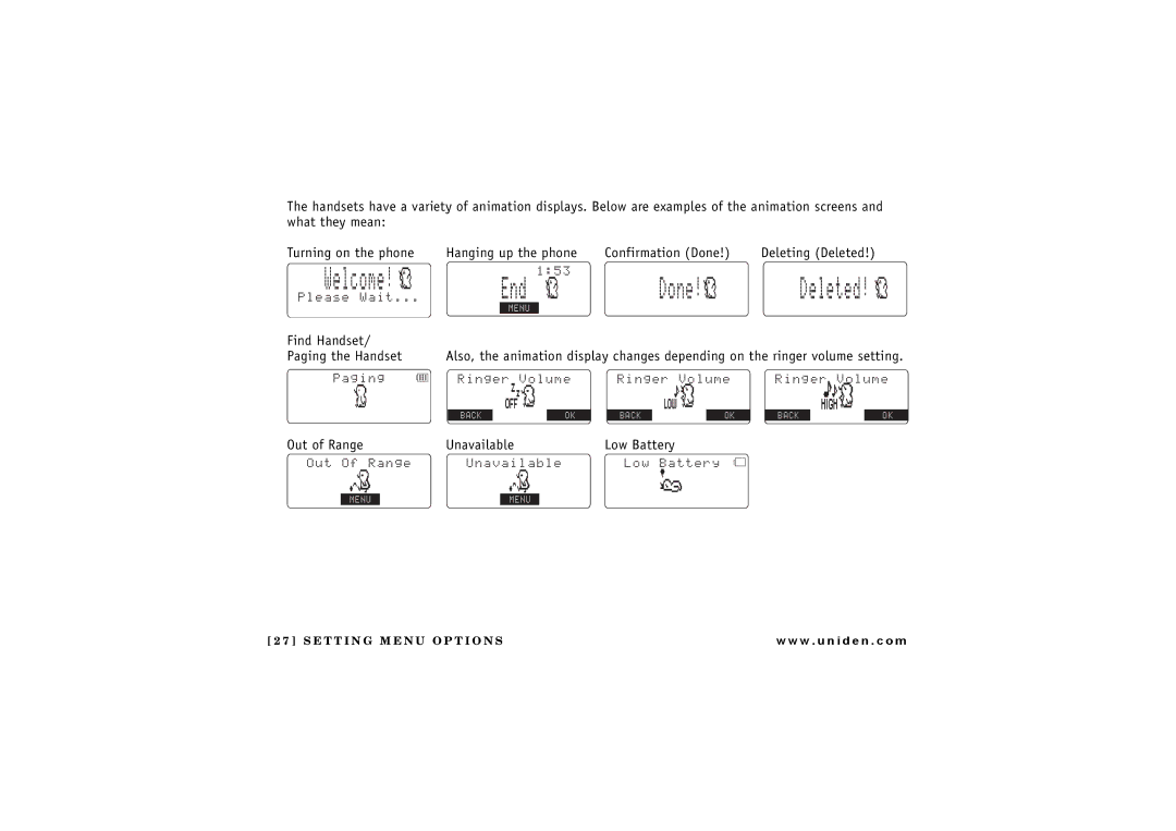 Uniden UIP 160P owner manual Find Handset Paging the Handset 