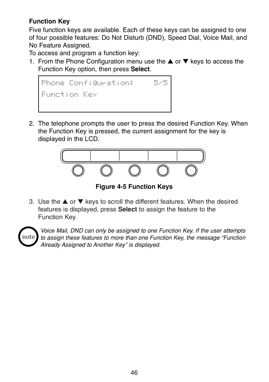 Uniden UIP300 manual Phone Configuration 5/5 Function Key 