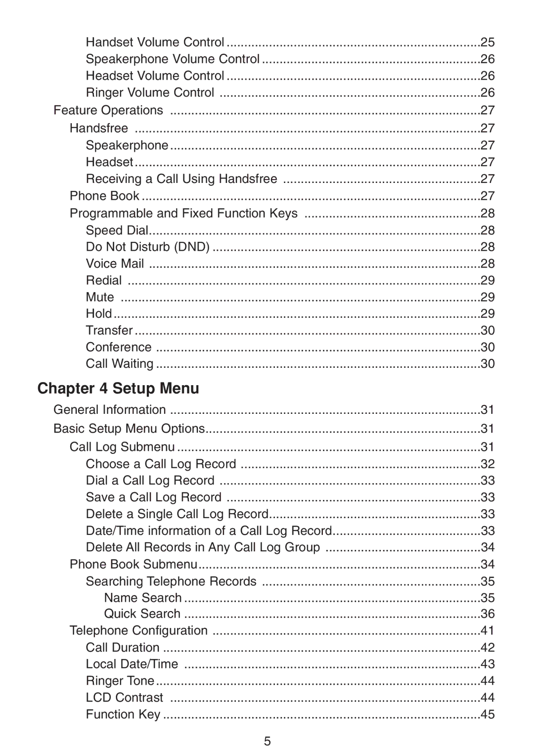 Uniden UIP300G manual Setup Menu 