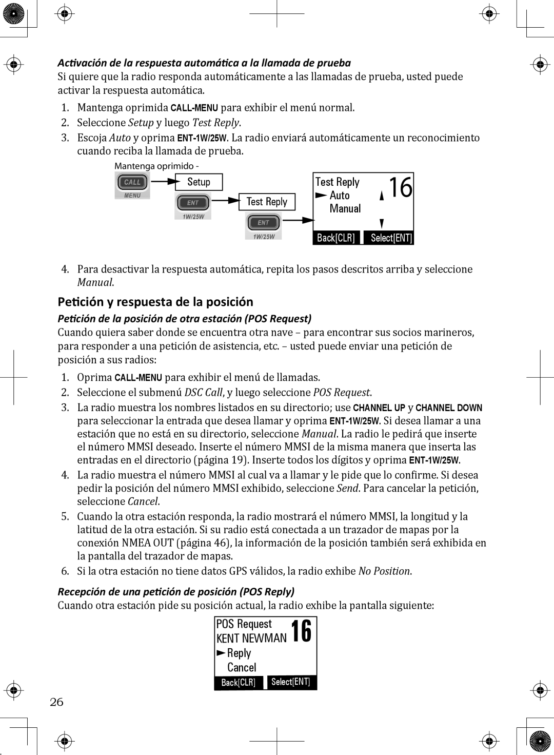 Uniden UM380 owner manual Petición y respuesta de la posición, Petición de la posición de otra estación POS Request 