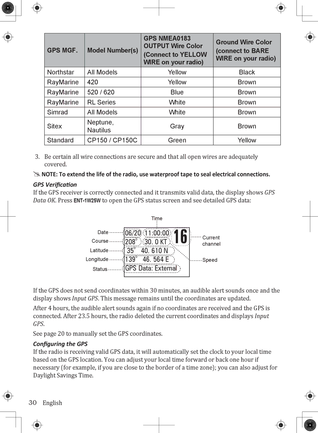 Uniden UM380BK owner manual GPS Verification, Configuring the GPS 