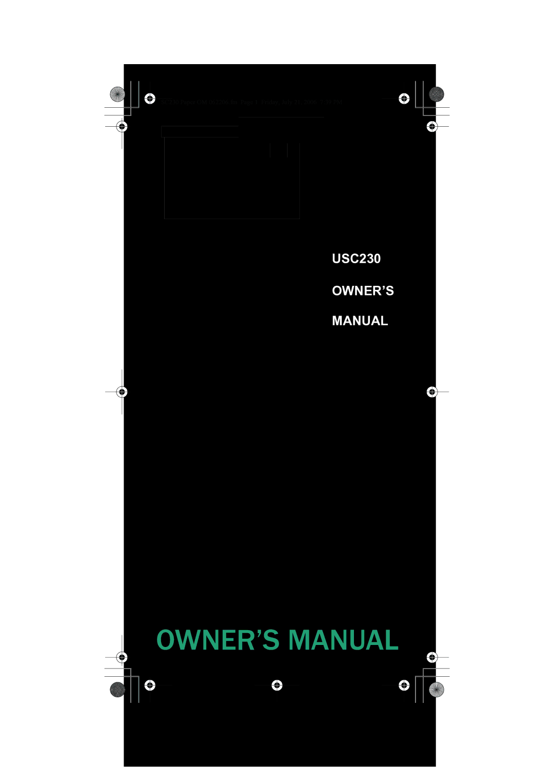 Uniden USC230 owner manual OWNER’S Manual 