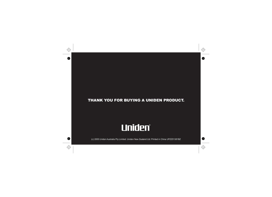 Uniden WDECT 2345+1 owner manual Thank YOU for Buying a Uniden Product 