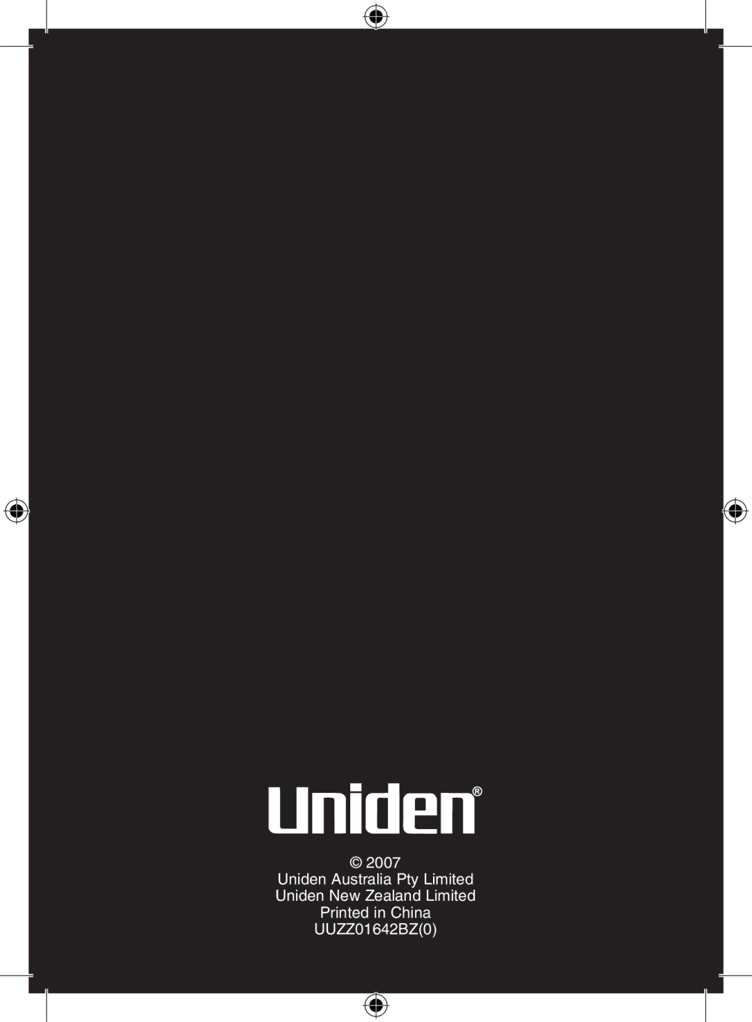 Uniden WDECT3315 owner manual 2007 