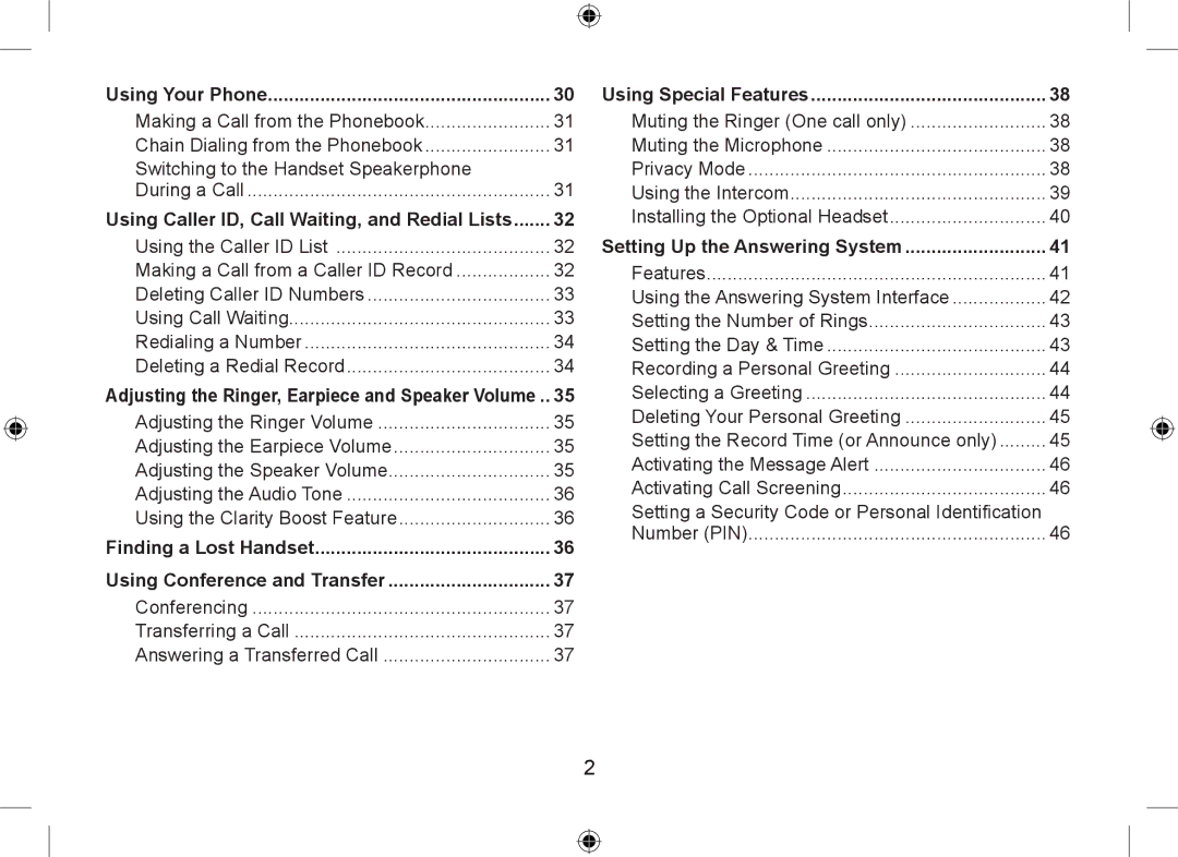 Uniden WDSS 5335 owner manual Using Your Phone, Using Caller ID, Call Waiting, and Redial Lists, Using Special Features 