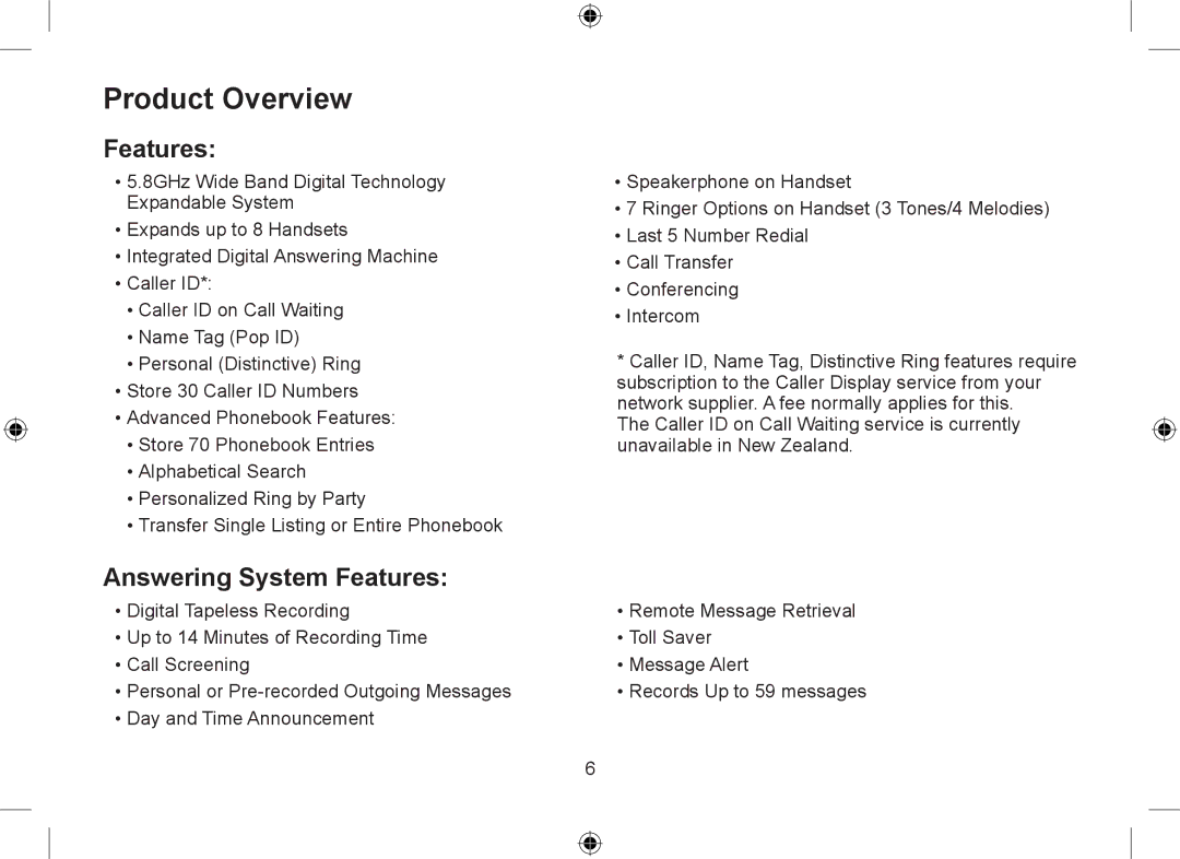 Uniden WDSS 5335, WDSS 5335 owner manual Product Overview, Answering System Features 