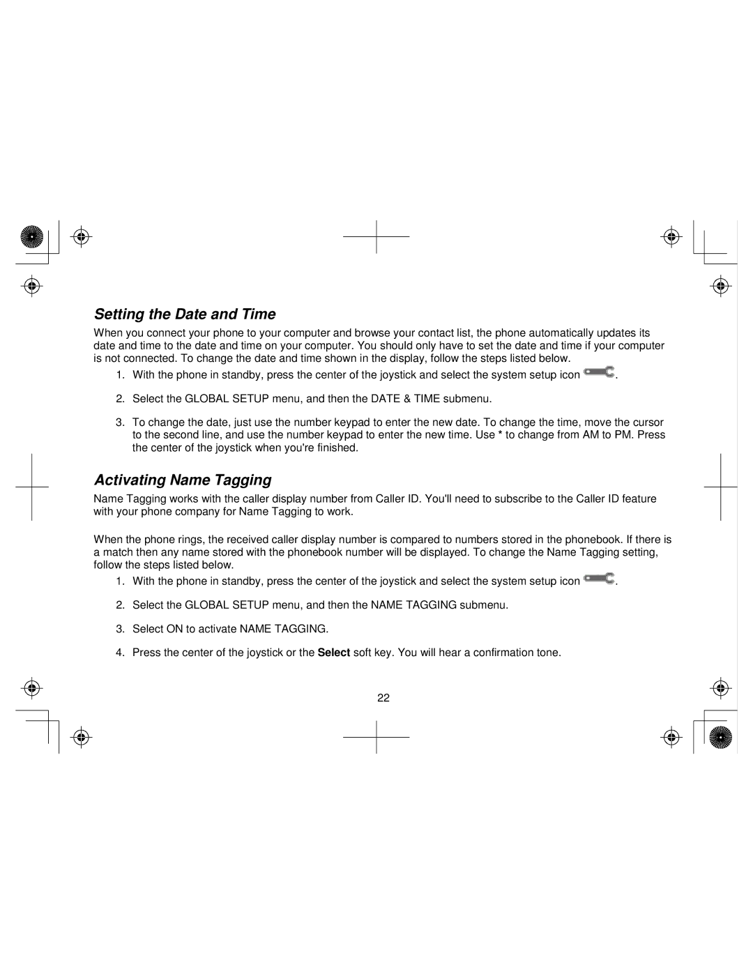 Uniden WIN1200 owner manual Setting the Date and Time, Activating Name Tagging 