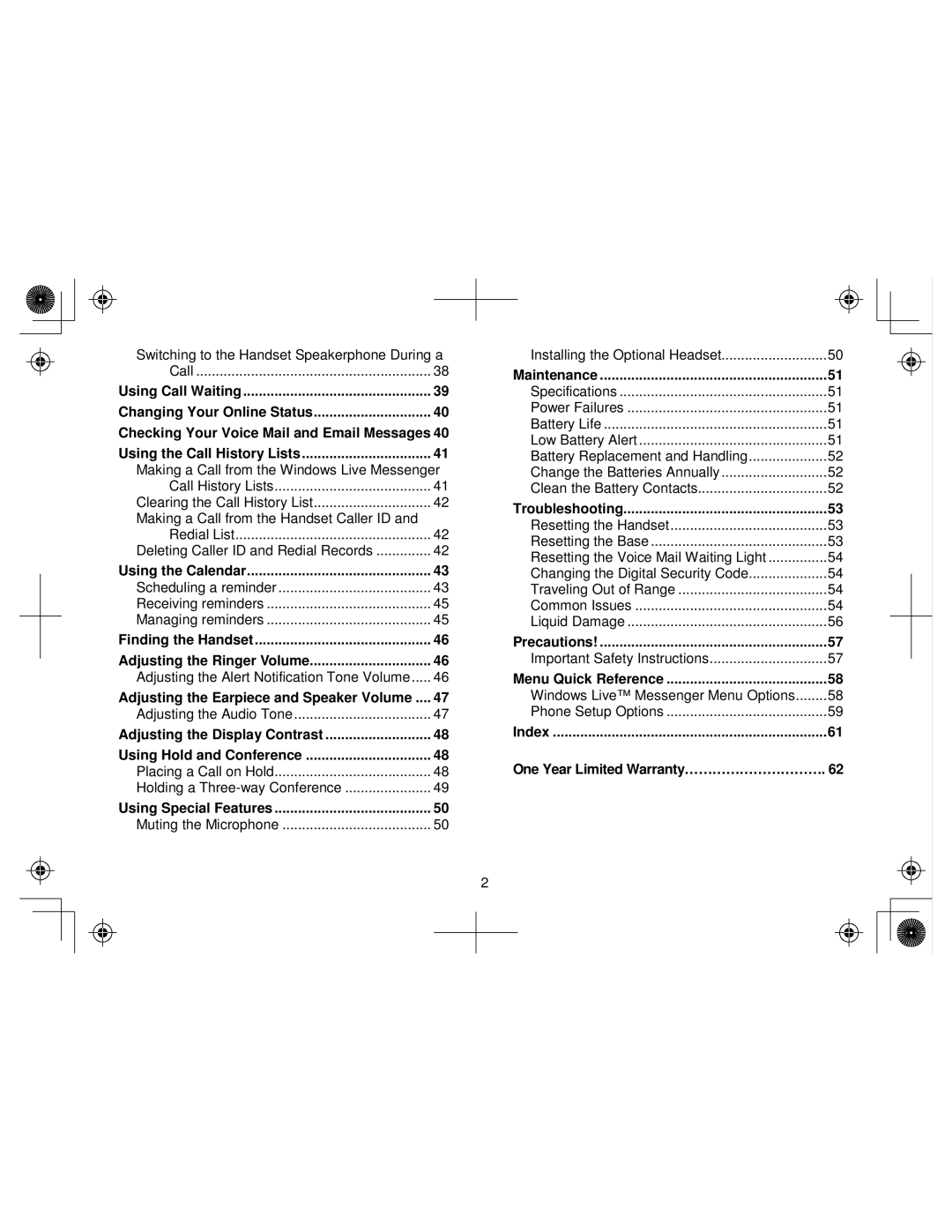 Uniden WIN1200 owner manual Using the Calendar 