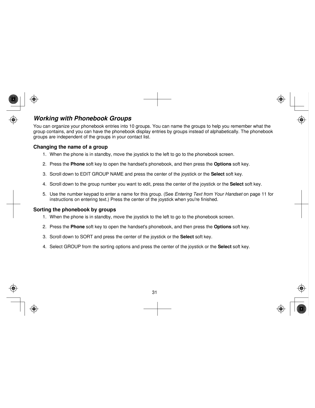 Uniden WIN1200 owner manual Working with Phonebook Groups, Changing the name of a group, Sorting the phonebook by groups 