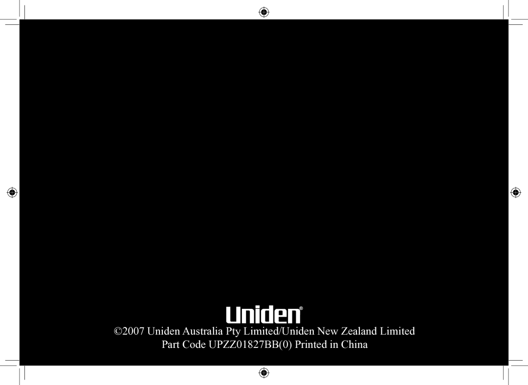 Uniden WIN1200 owner manual Uniden Australia Pty Limited/Uniden New Zealand Limited 