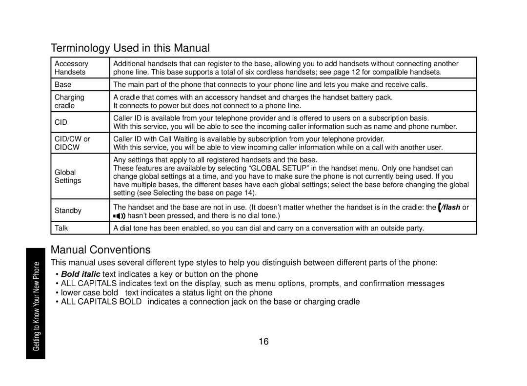 Uniden WXI2077 Series manual Terminology Used in this Manual, Manual Conventions 