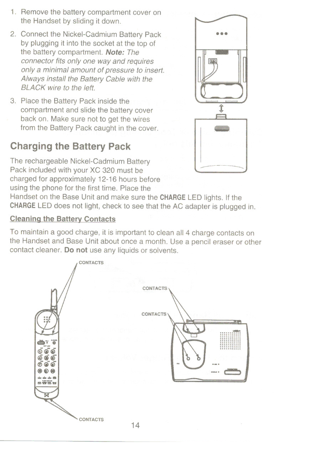 Uniden XC 320 manual Ei8, Charging the Battery Pack 