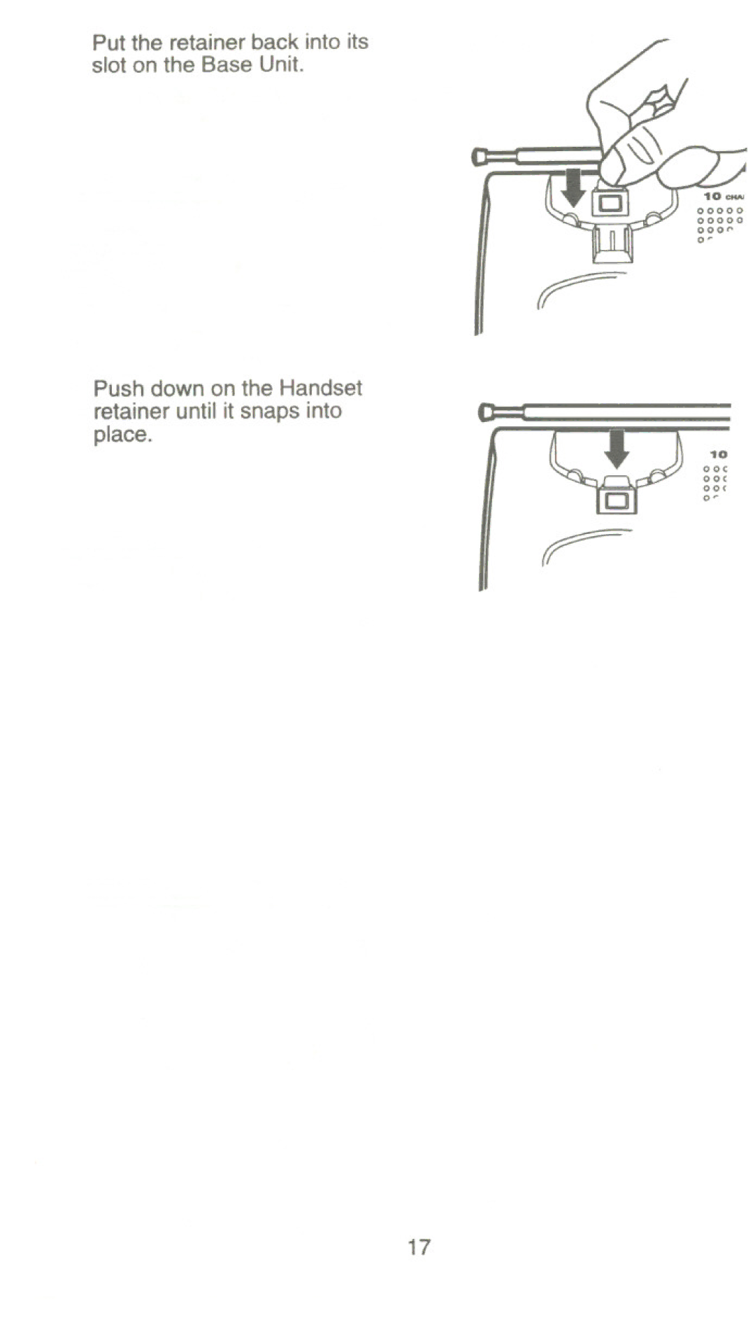 Uniden XC345 manual Place 