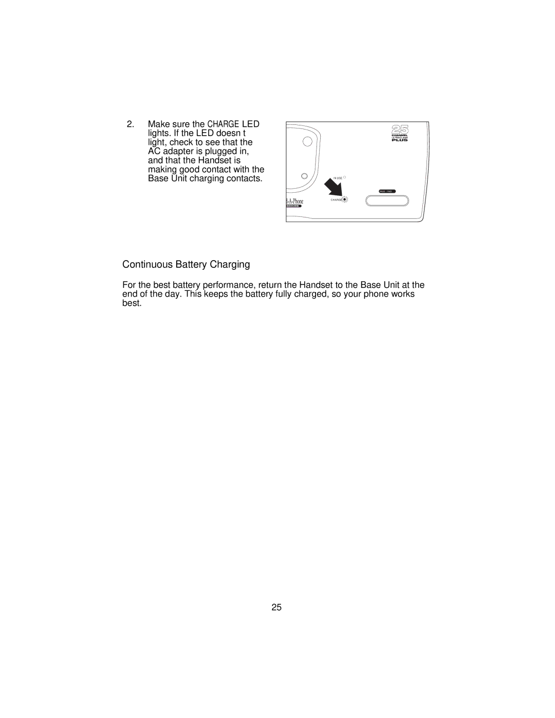 Uniden XC3510 important safety instructions Continuous Battery Charging 