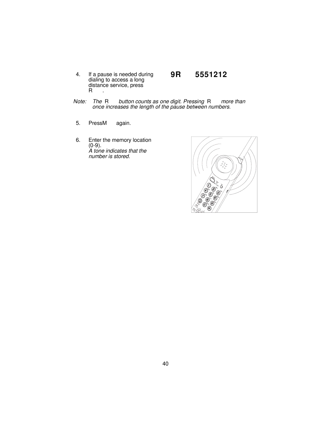 Uniden XC3545 important safety instructions Tone indicates that the number is stored 