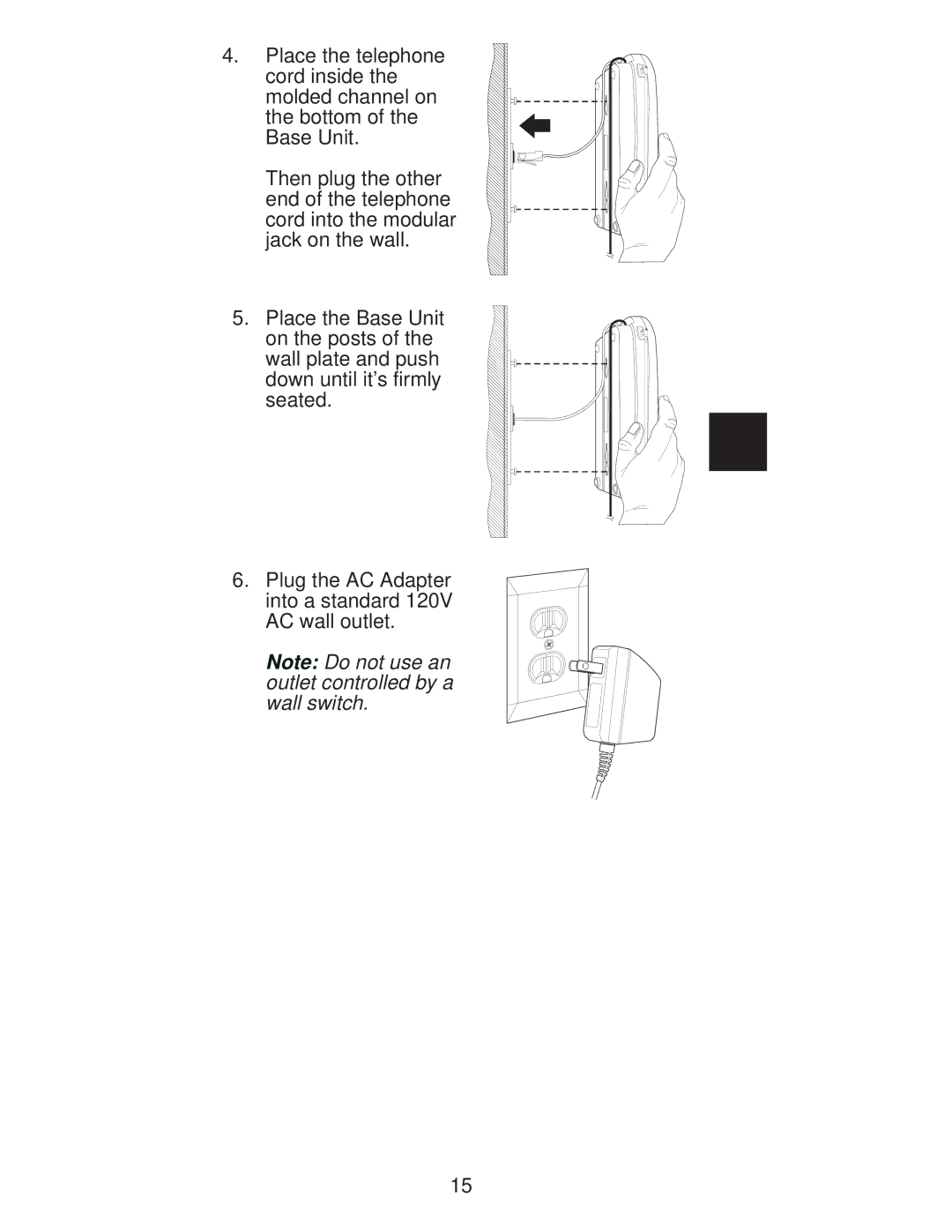 Uniden XC600/700 important safety instructions 