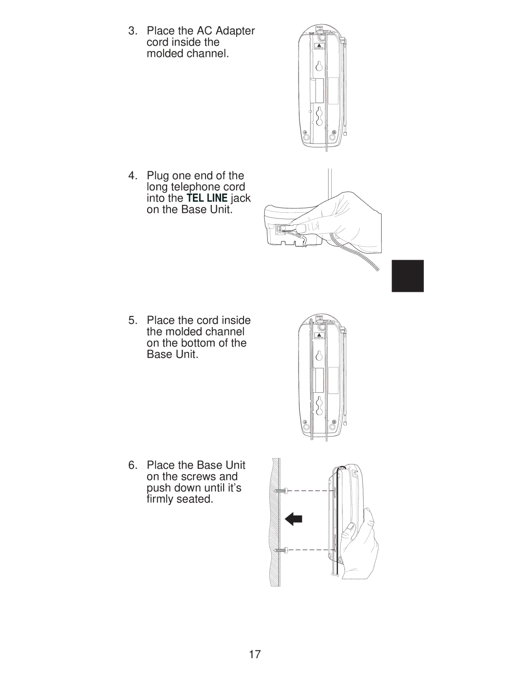 Uniden XC600/700 important safety instructions 