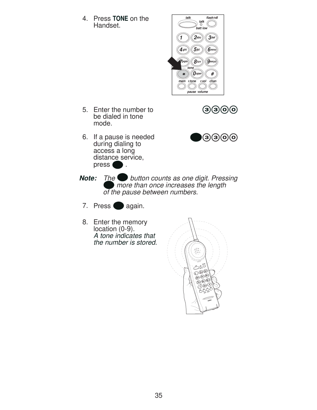 Uniden XC600/700 important safety instructions 3300 