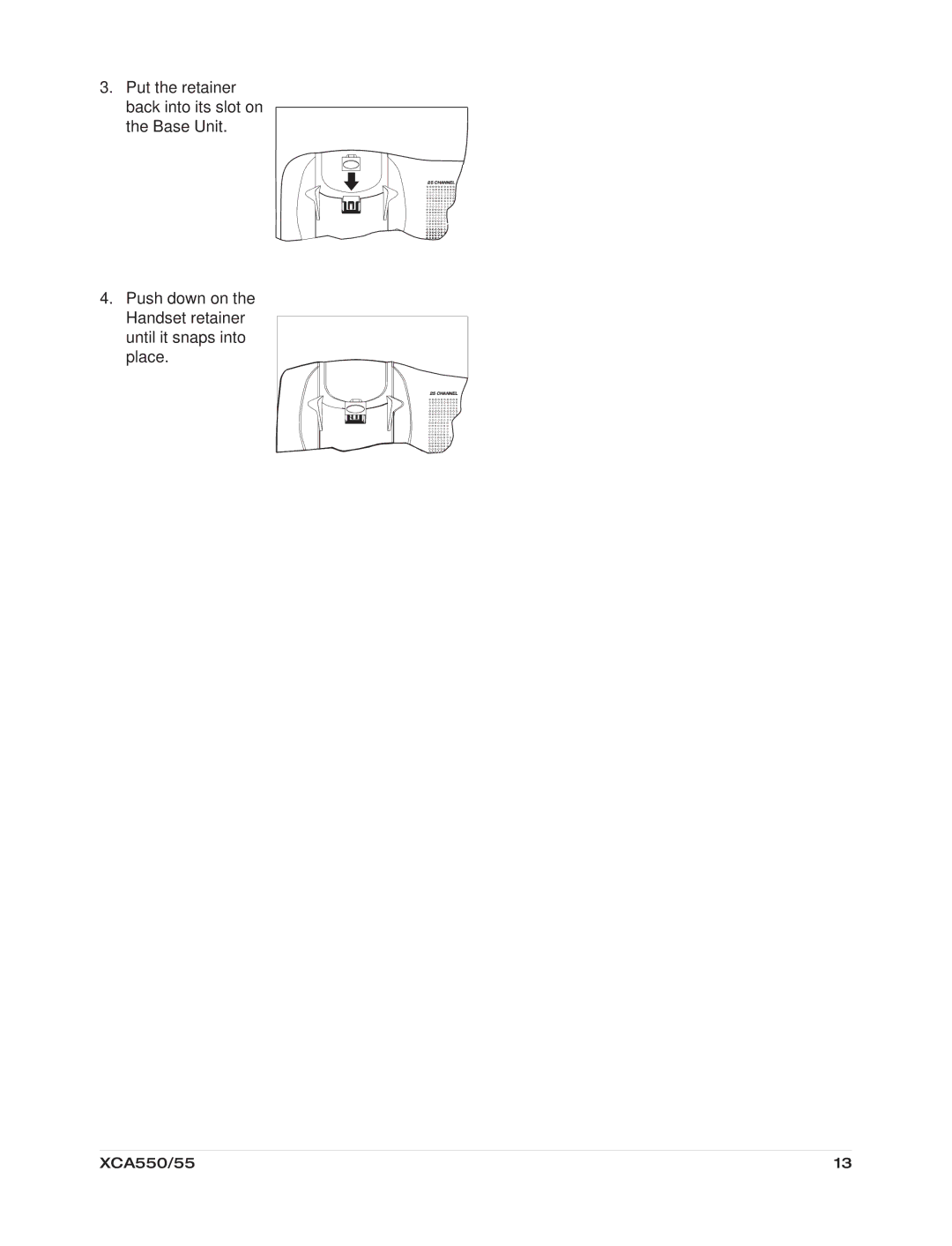 Uniden XCA550/55 important safety instructions 