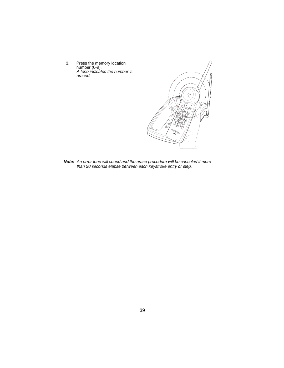 Uniden XCA650 important safety instructions Tone indicates the number is Erased 