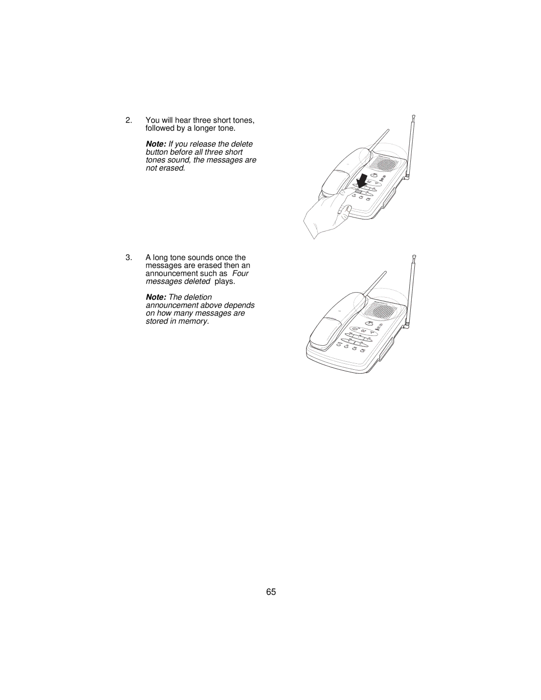 Uniden XCA650 important safety instructions You will hear three short tones, followed by a longer tone 