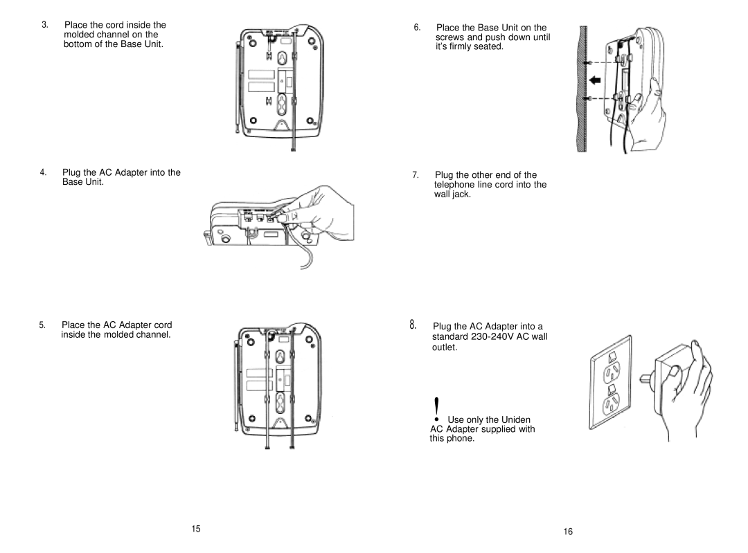 Uniden XCA750 manual 