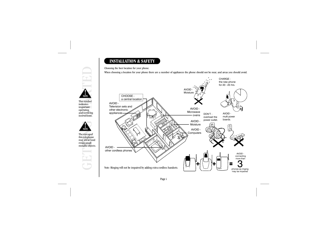 Uniden XS 910 quick start Installation & Safety, Computers 