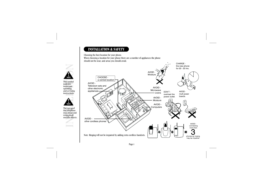 Uniden XS915 quick start Installation & Safety, INSTALLATIONThis symbol 