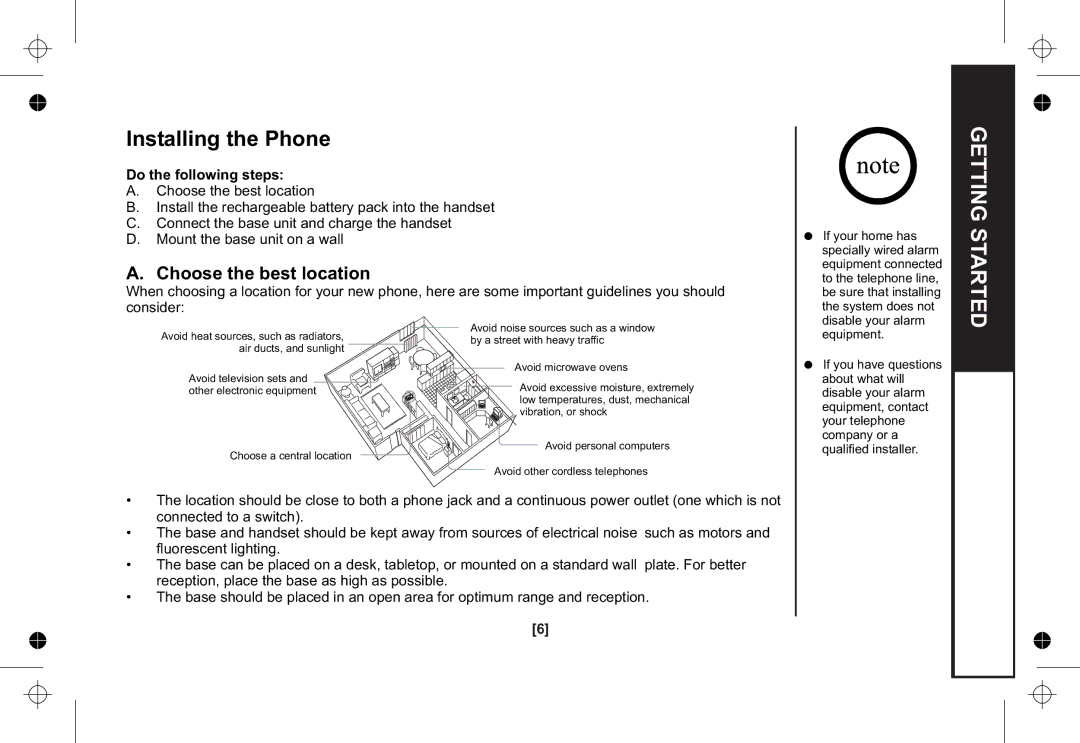 Uniden XSA1255+1 owner manual Installing the Phone, Choose the best location, Do the following steps 