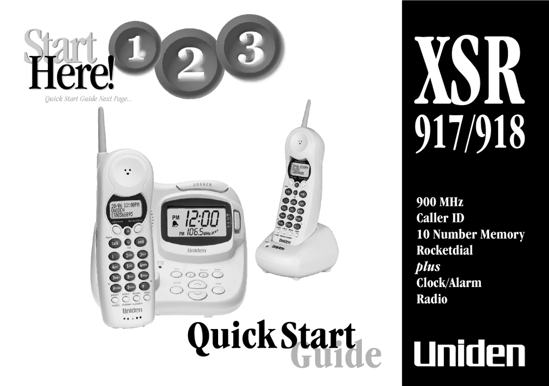 Uniden XSR917/918 quick start Xsr 