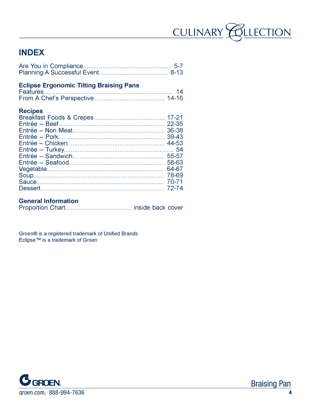 Unified Brands Braising Pan manual 