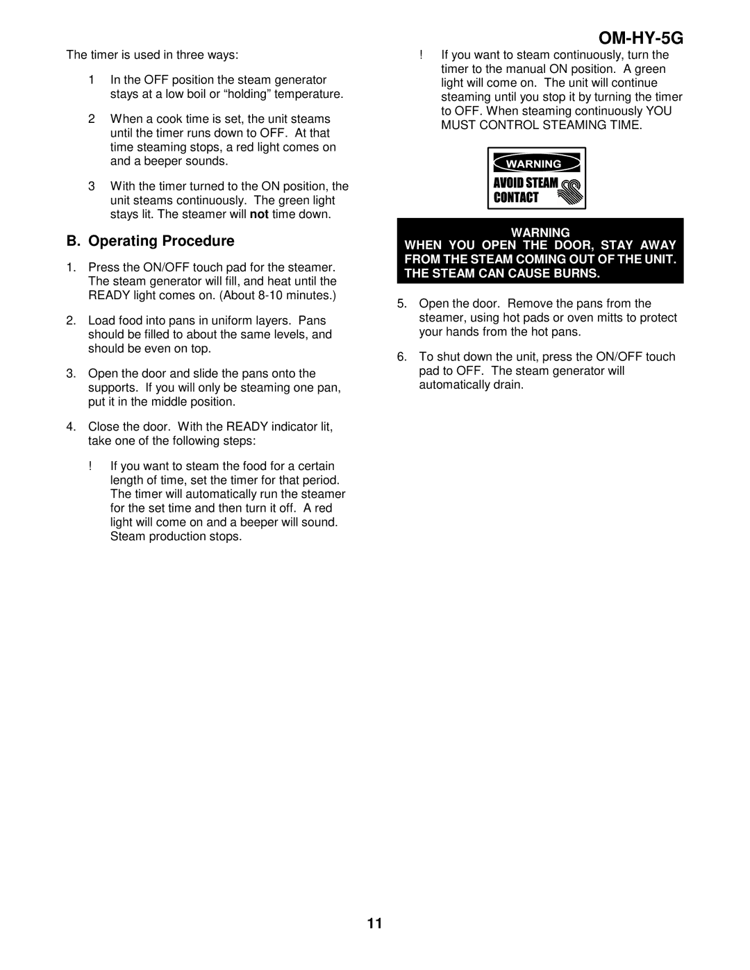 Unified Brands (2)HY-5G manual Operating Procedure 