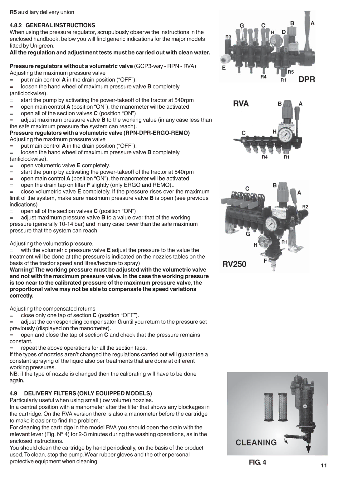 Unigreen 20, 50, 40, 55 manual General Instructions 