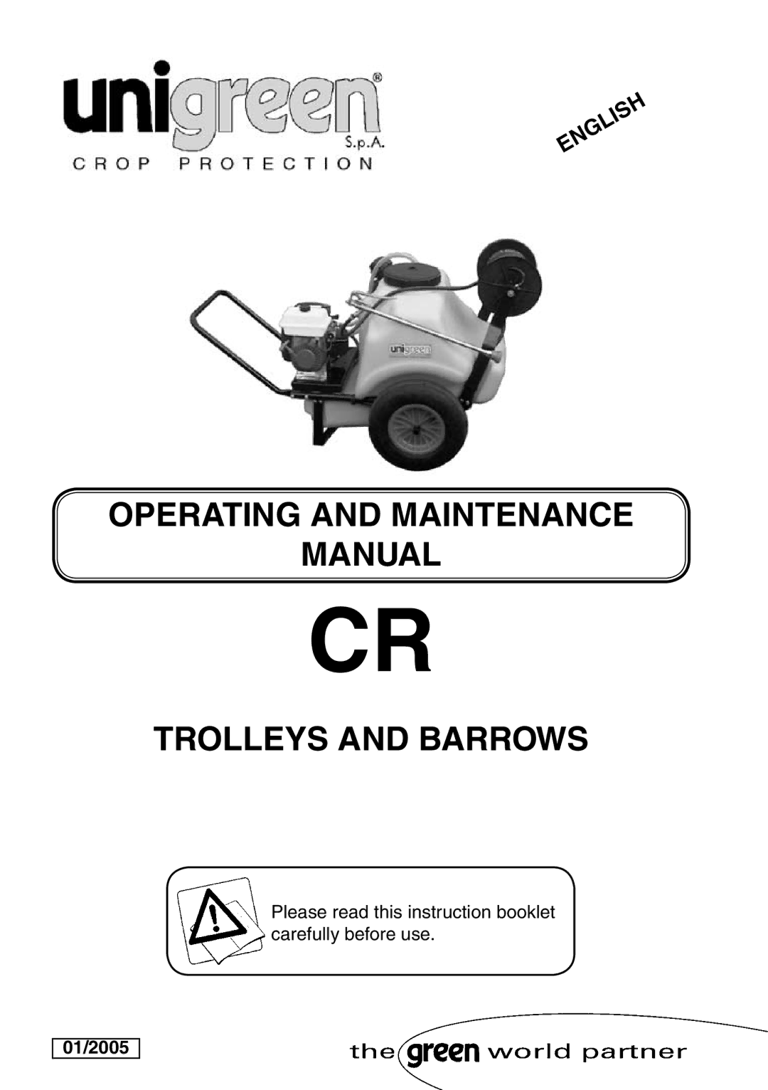 Unigreen manual Operating and Maintenance Manual Trolleys and Barrows 