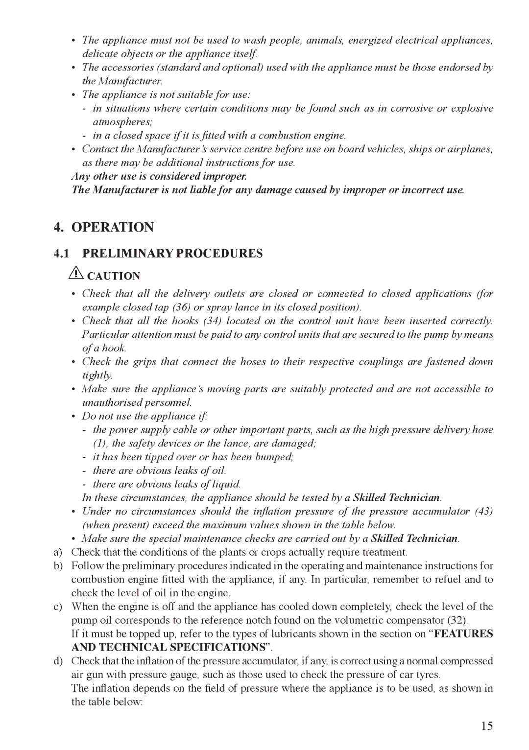 Unigreen Trolleys and Barrows manual Operation, Preliminary Procedures 