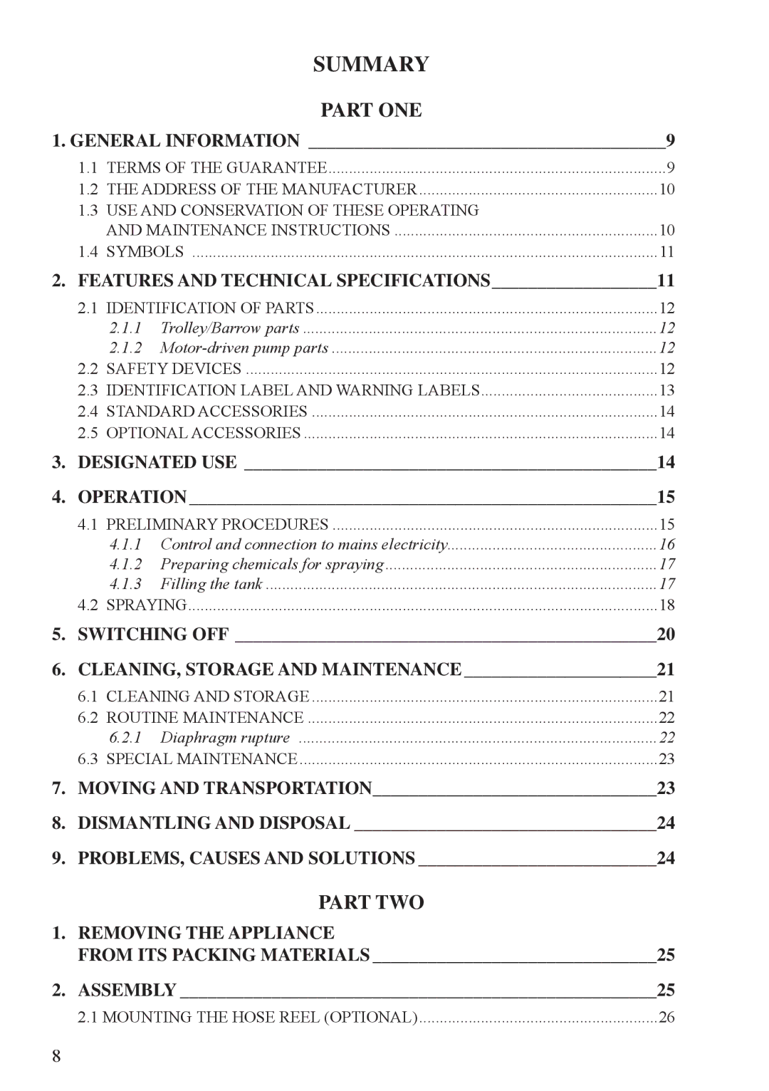 Unigreen Trolleys and Barrows manual Part ONE, Part TWO 