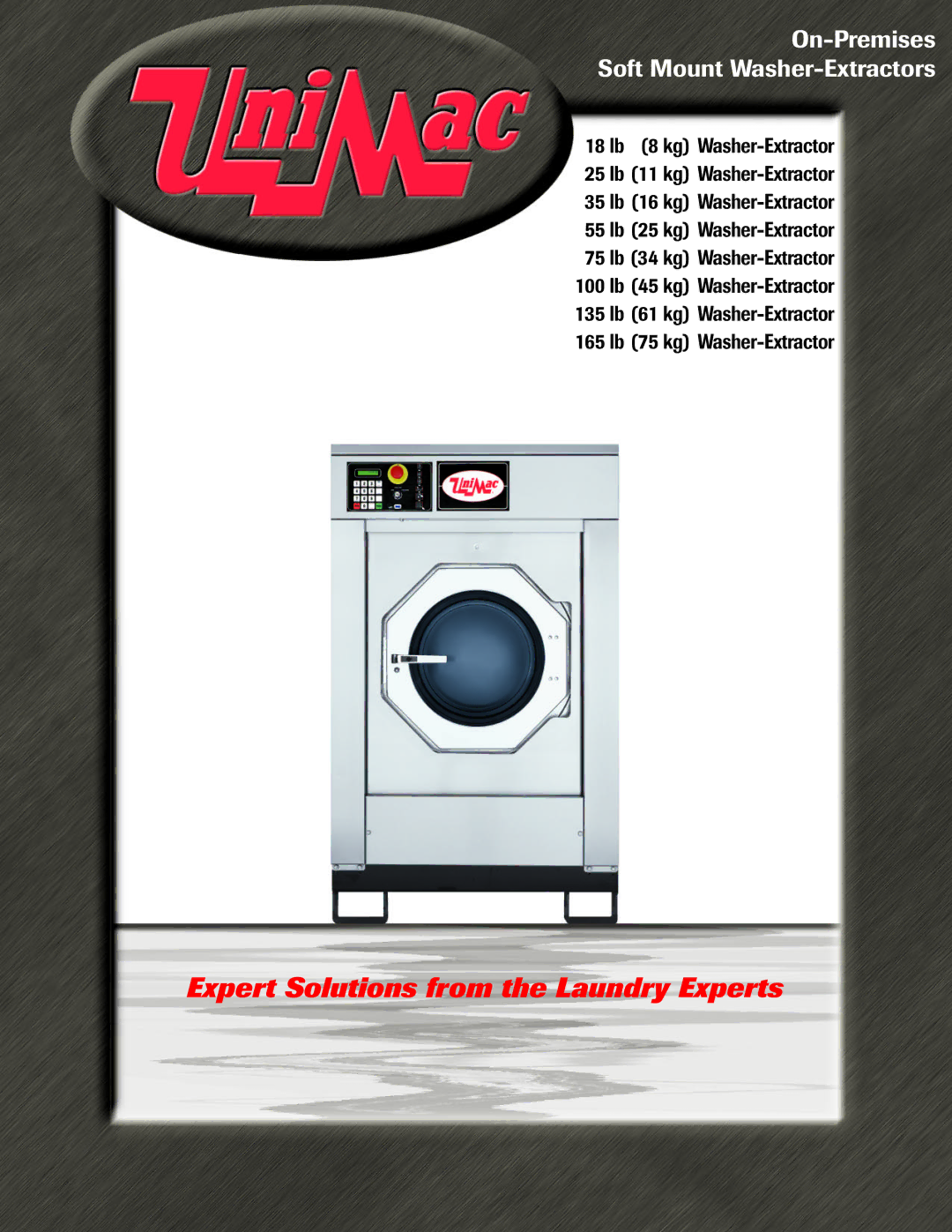 Unimac UX55 manual Expert Solutions from the Laundry Experts 