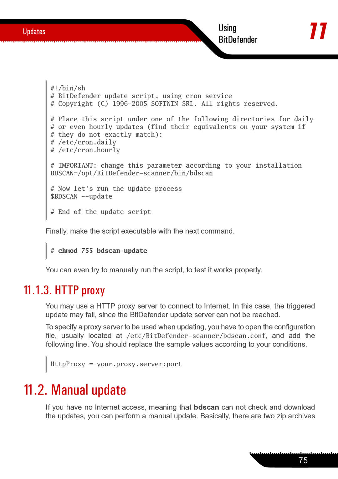 Unisar 1.24.1867 manual Manual update, Http proxy 