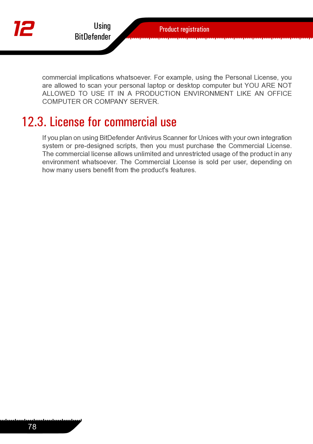 Unisar 1.24.1867 manual License for commercial use 