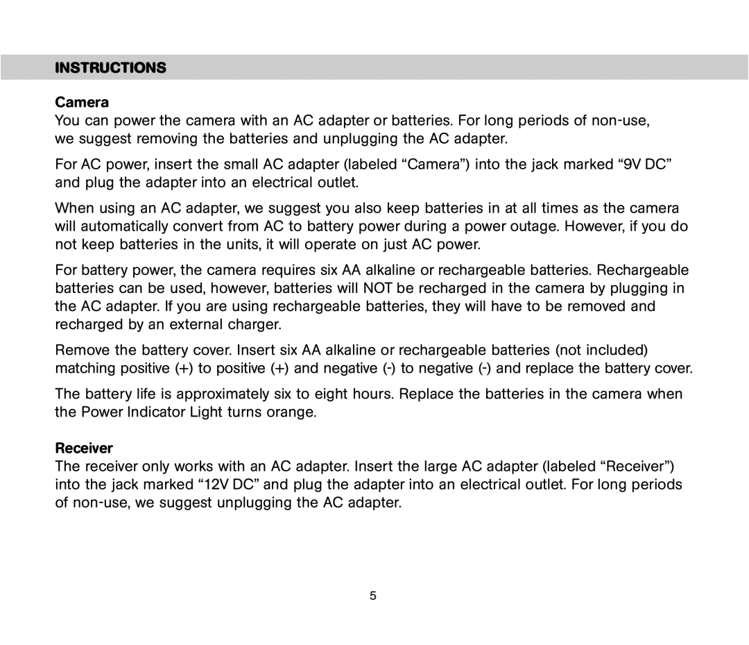 Unisar TV984 manual Instructions 