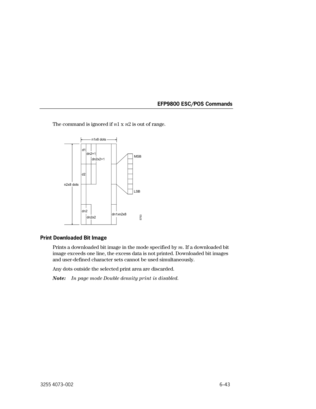 Unisys EFP9800 manual Print Downloaded Bit Image 