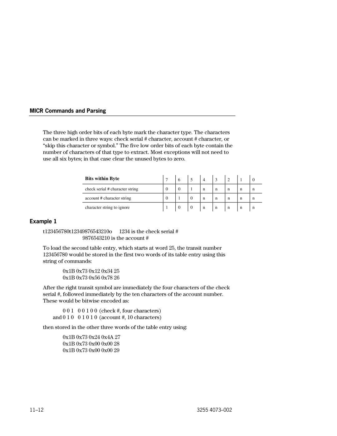 Unisys EFP9800 manual Example 