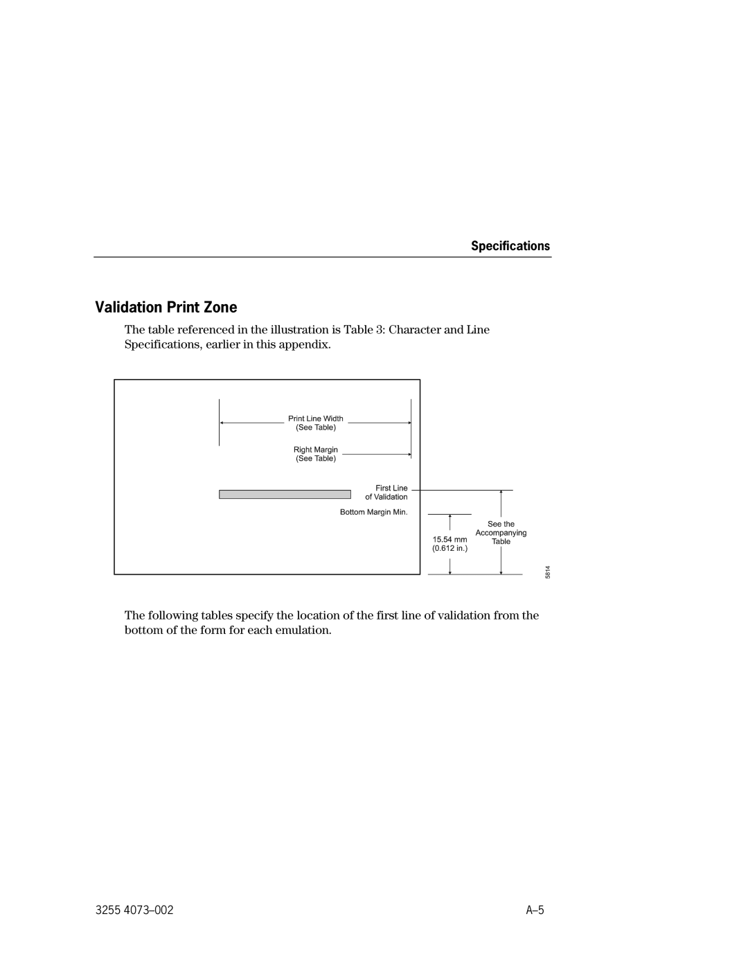 Unisys EFP9800 manual Validation Print Zone 