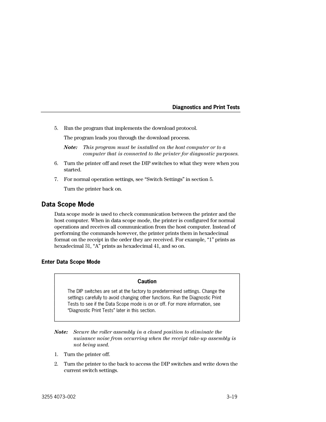 Unisys EFP9800 manual Enter Data Scope Mode 