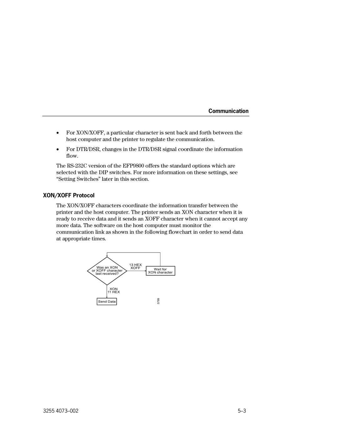 Unisys EFP9800 manual XON/XOFF Protocol 