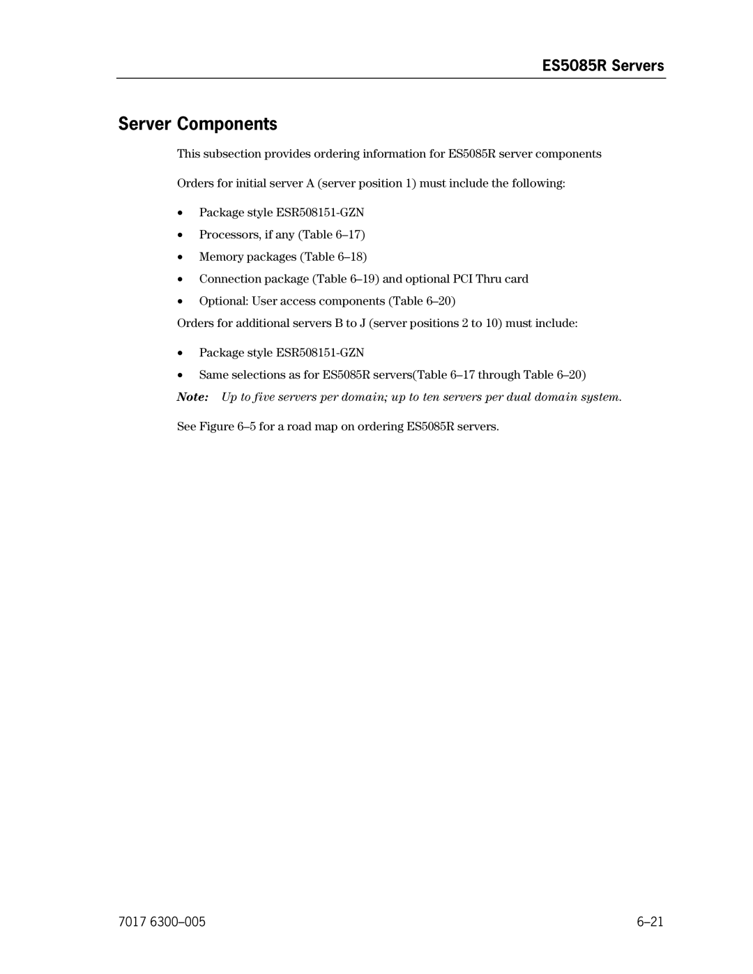 Unisys NX5820 manual Server Components 