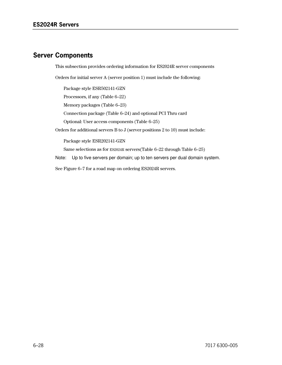 Unisys NX5820 manual Server Components 