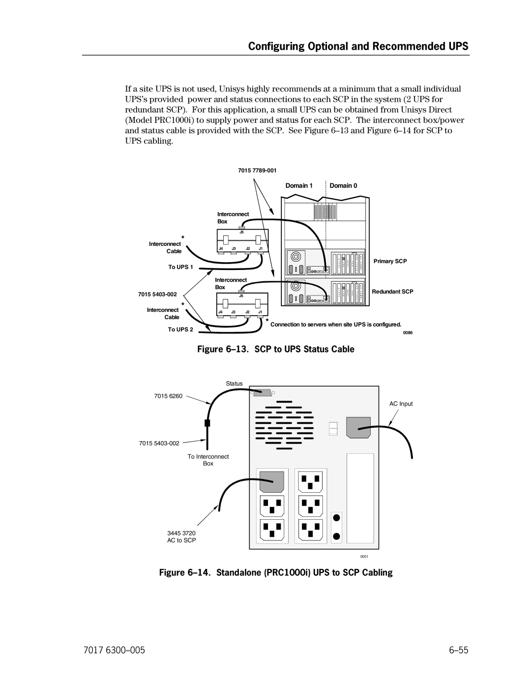 Unisys NX5820 manual SCP to UPS Status Cable 