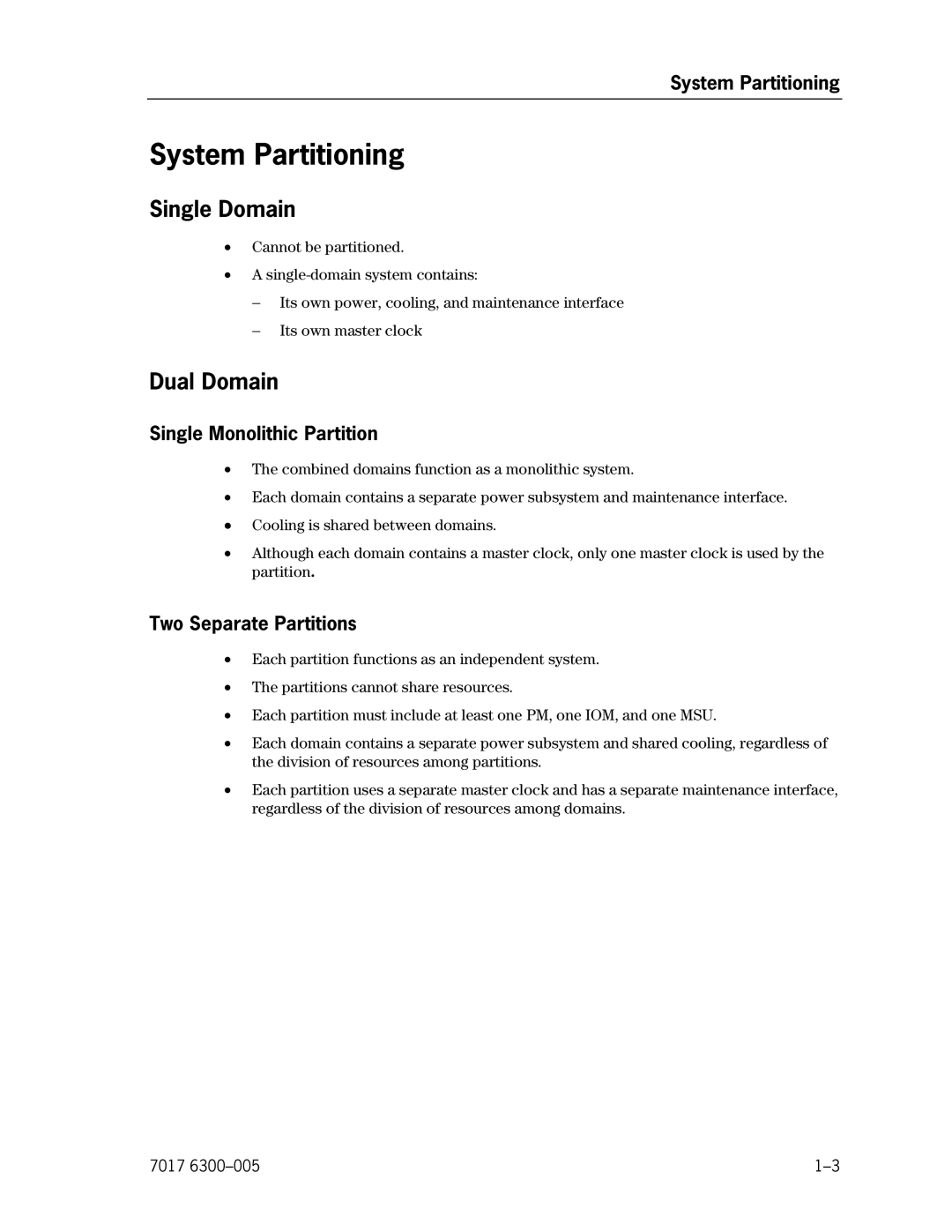 Unisys NX5820 manual System Partitioning, Single Domain, Dual Domain 